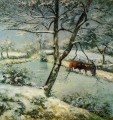 Winter in Montfoucault 1875 Camille Pissarro Landschaften Bach
